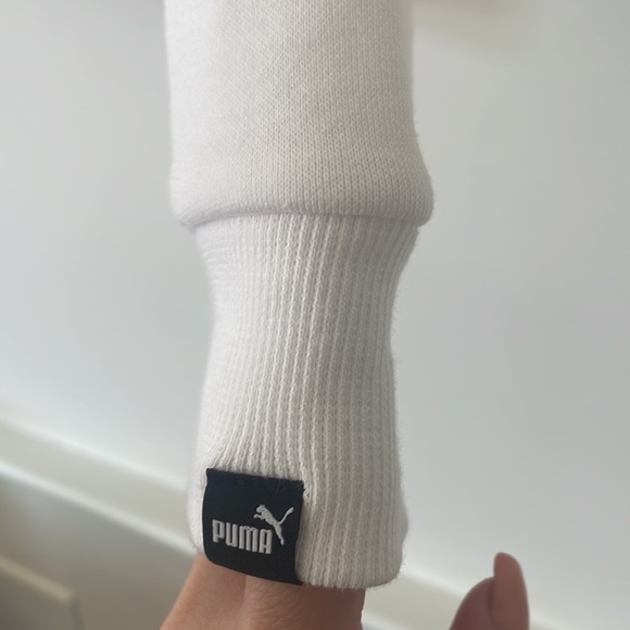 Women Puma Power Cropped Hoodie White Pink Size 3X - Picture 6 of 7